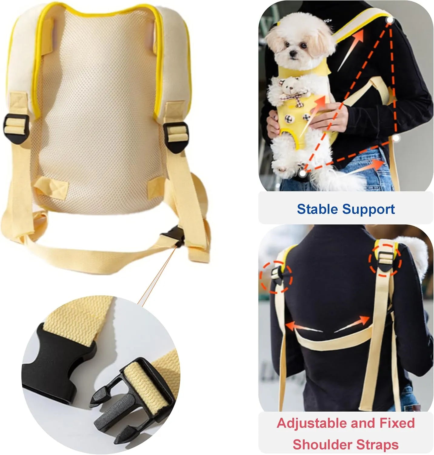 Cartoon Front Pet Carrier Backpack for Cats & Small Dogs