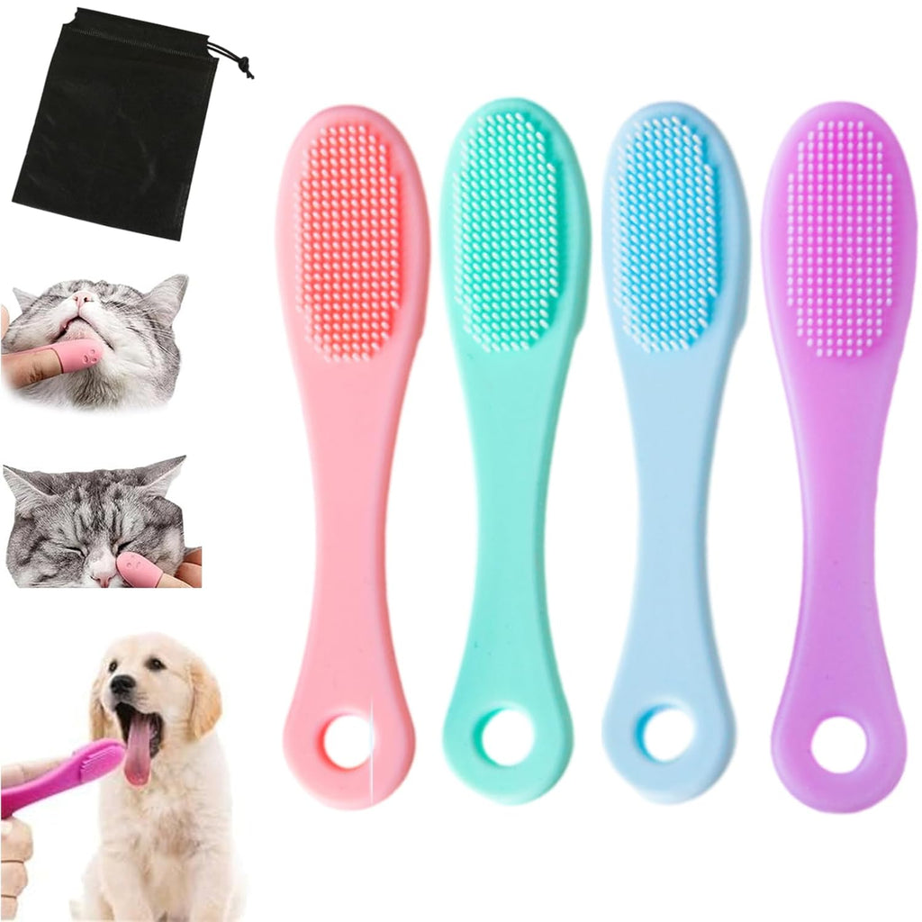 Silicone Pet Chin and Facial Cleaning Brush – Single or Multi-Pack