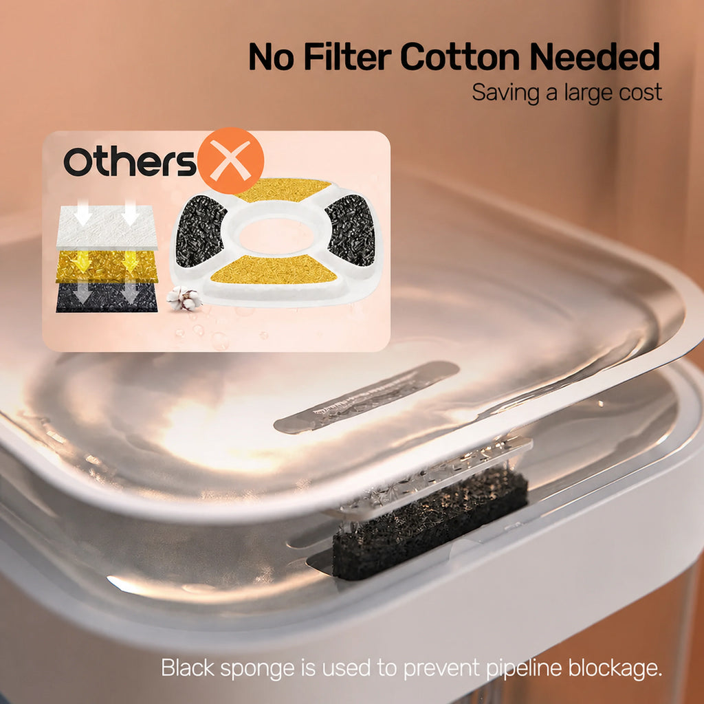 Filter-free water fountain base