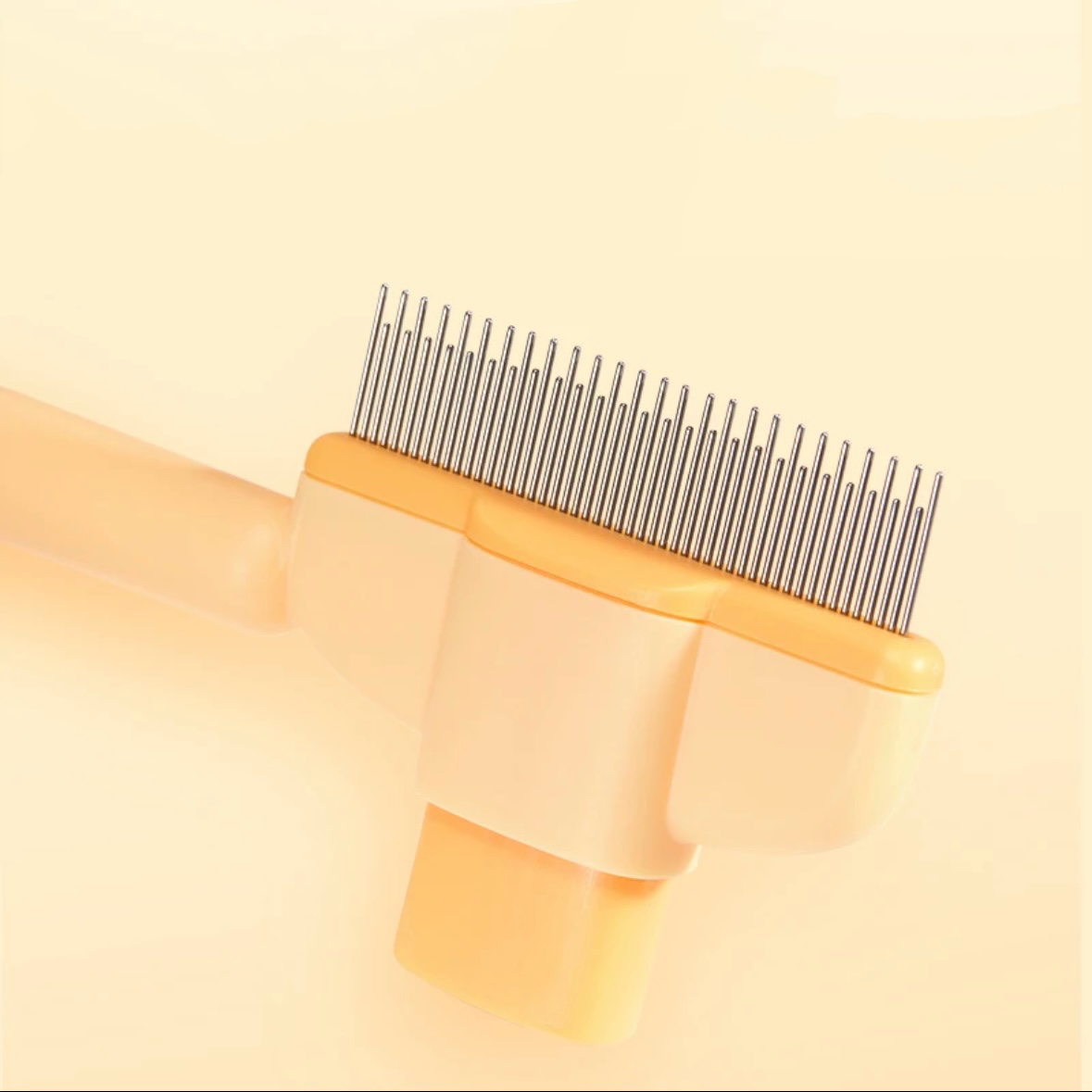 Self-Cleaning Fine-Pin Pet Grooming Brush – Single or 2-Piece Set
