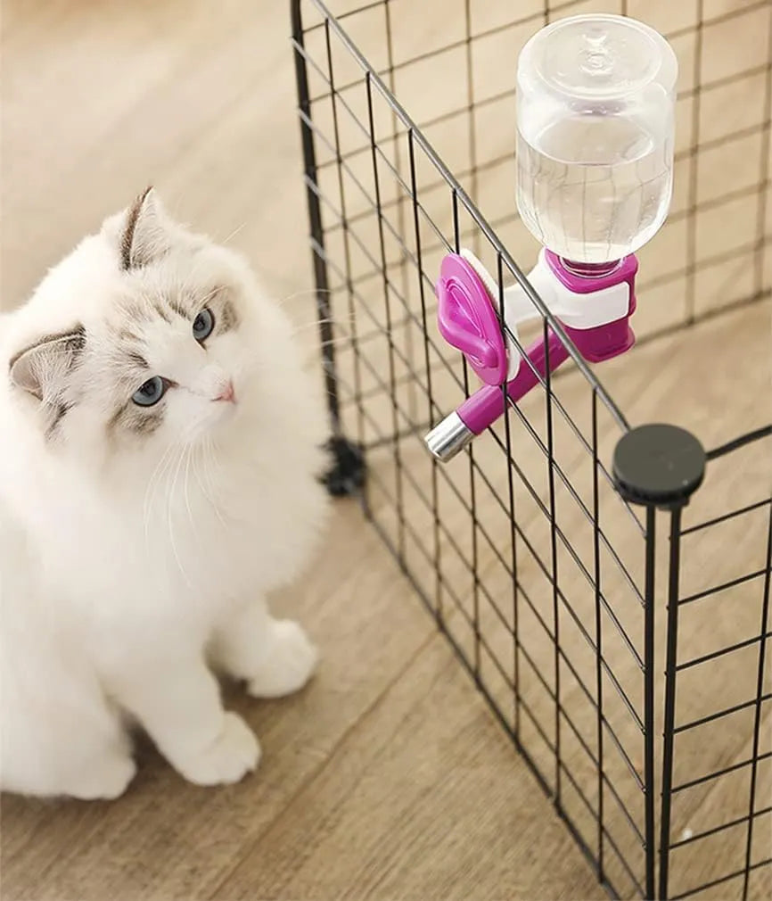 Cage-Mounted No-Drip Pet Water Bottle – 250 or 500 ml