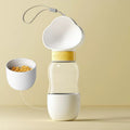 2-in-1 Travel Pet Water Bottle & Food Container – 12 + 7 oz