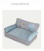 Striped Bolster Pet Sofa Bed – 2 Styles, 3 Sizes