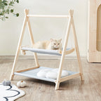 Wooden Hanging Hammock Bed for Cats & Small Pets