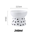 Black & White Raised Ceramic Cat Bowl – Single or 2-Piece Set