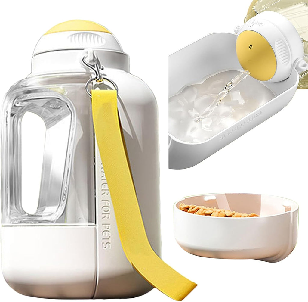 Large-Capacity Dog Travel Water Bottle with Drinking Bowl