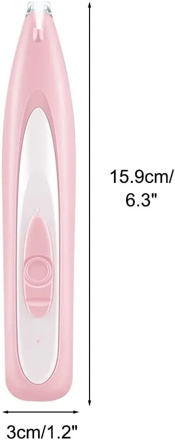Low-Noise Cat Paw Fur Trimmer with LED Light