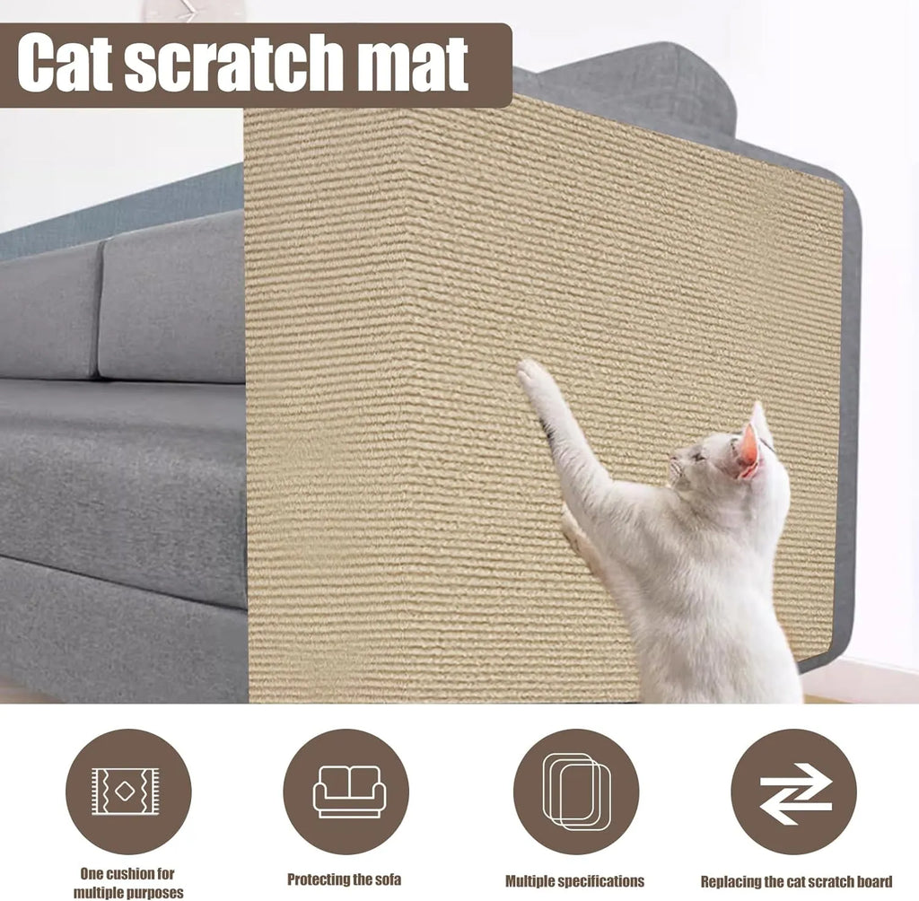 23.6 × 11.8-Inch Self-Adhesive Cat Scratch Mat