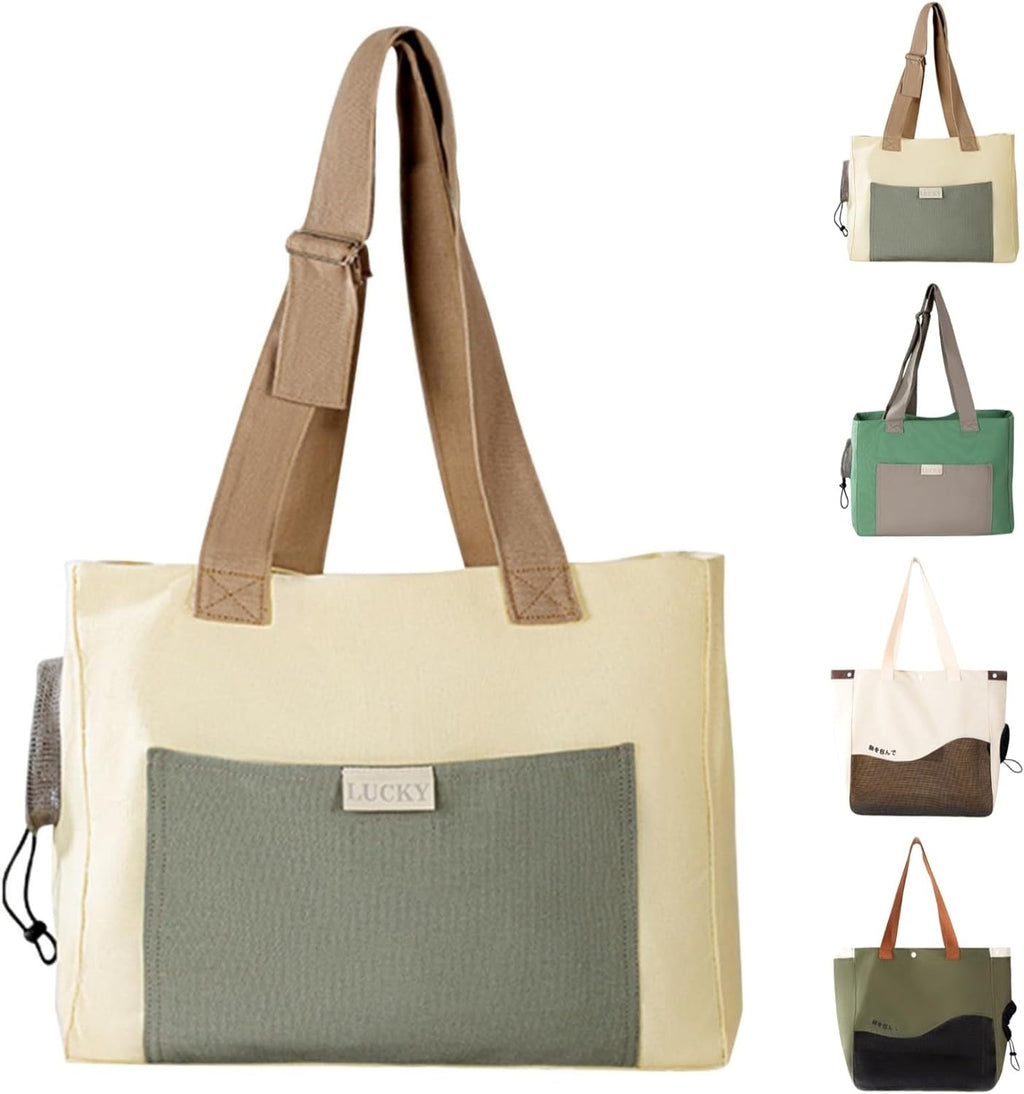 Soft-Sided Pet Carrier Tote with Head Opening