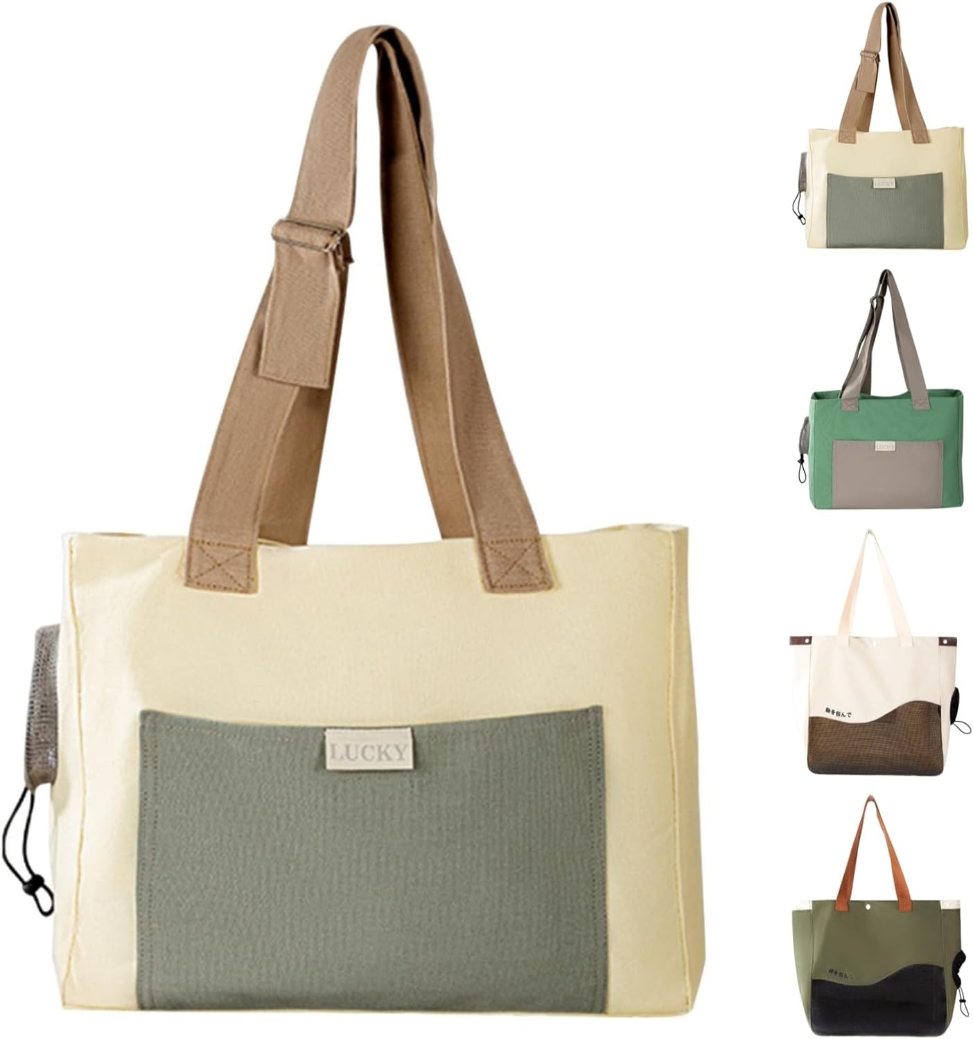 Soft-Sided Pet Carrier Tote with Head Opening