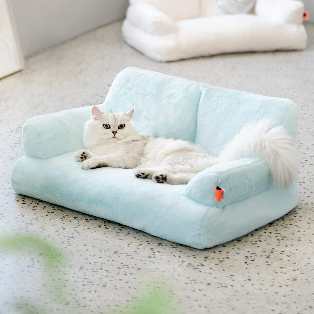 Bolstered Pet Sofa Bed with Accent Pillow – 11 Styles