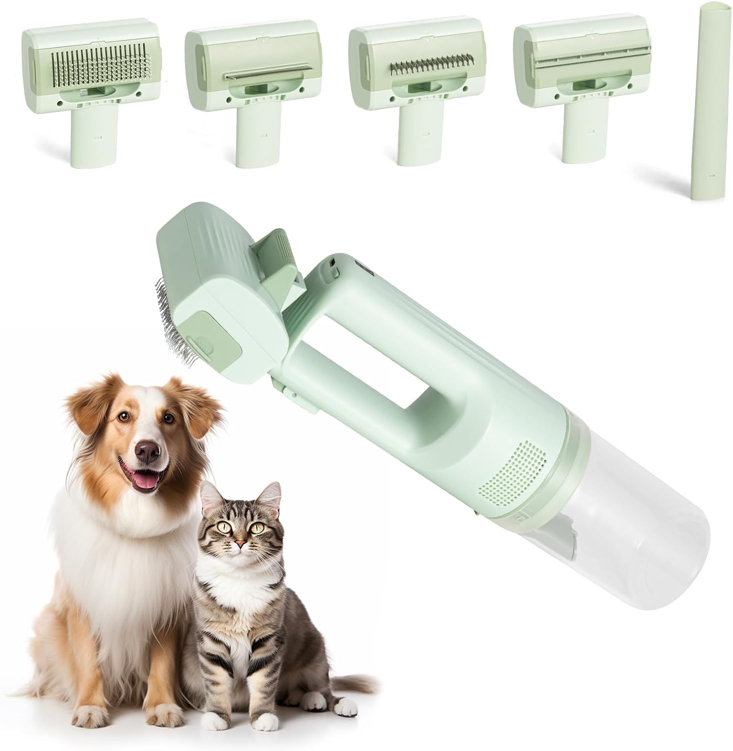 Handheld Pet Grooming Vacuum Brush – Single or 2-Piece Set