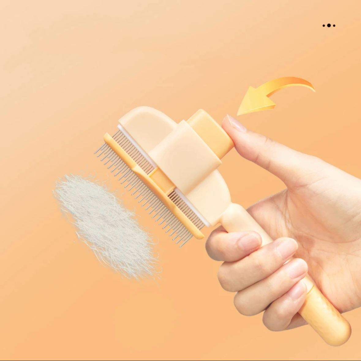 Self-Cleaning Cat Brush with Stainless Steel Pins