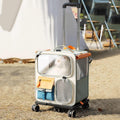 Collapsible Rolling Pet Carrier with Detachable Trolley