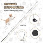 Suction Base Feather Wand Cat Toy – 5 Colors