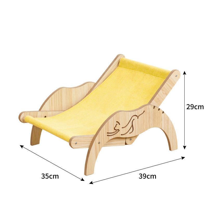 Adjustable Foldable Cat Hammock Chair with Sisal Option