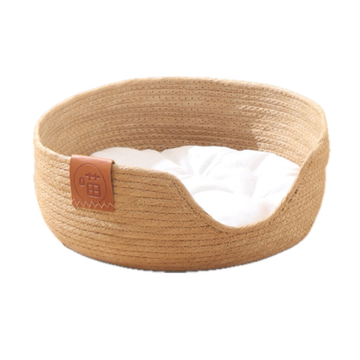 Handwoven Cotton Rope Cat Basket Bed with Teaser – 10 Designs