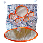 Foldable Cat Play Tunnel with Peek Holes & Hanging Toys