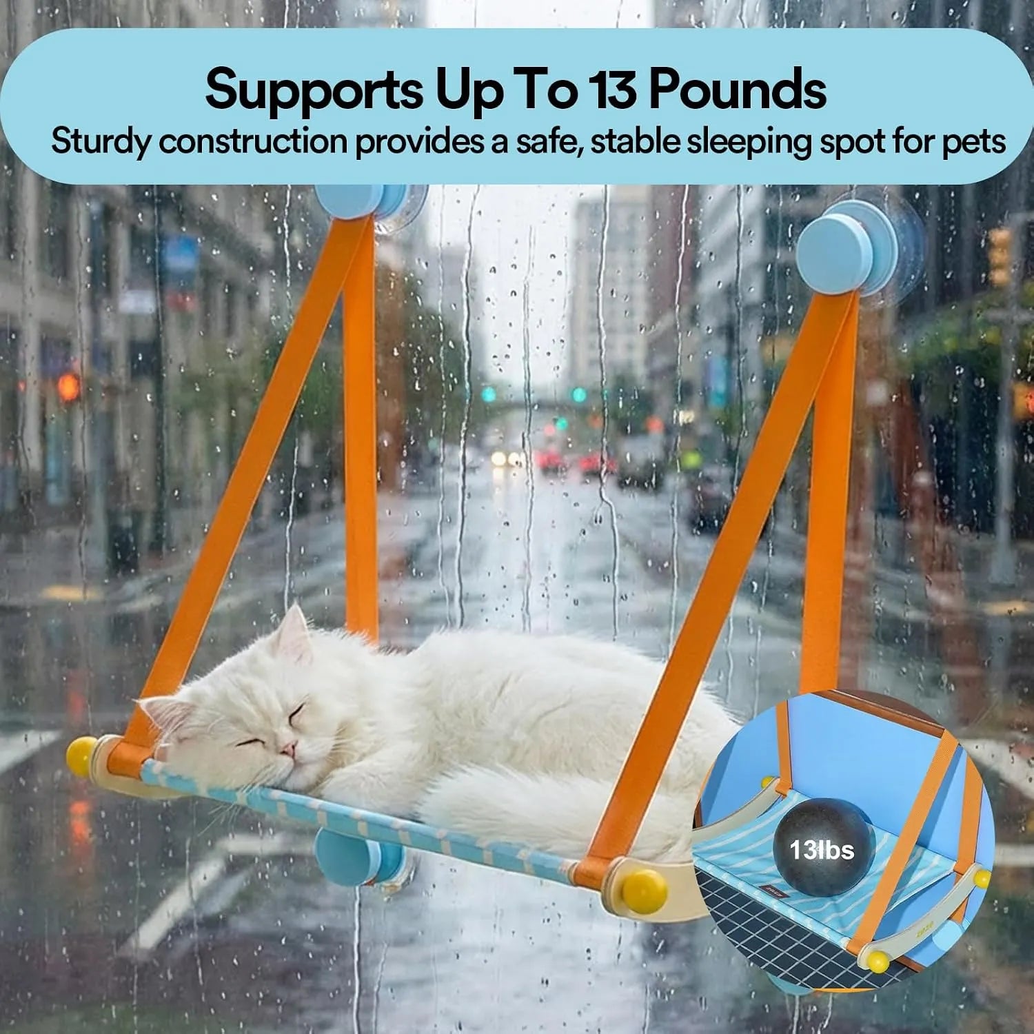 Foldable Acrylic Cat Window Hammock with Suction Cups – 2 Styles