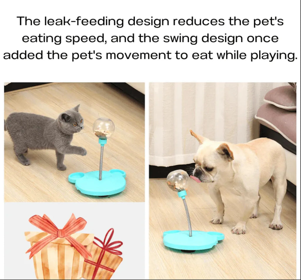 Spring Treat Dispenser Cat Toy with Catnip Balls – 2 Colors