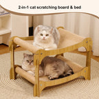 2-Tier Cat Hammock Bed with Optional Door Curtain