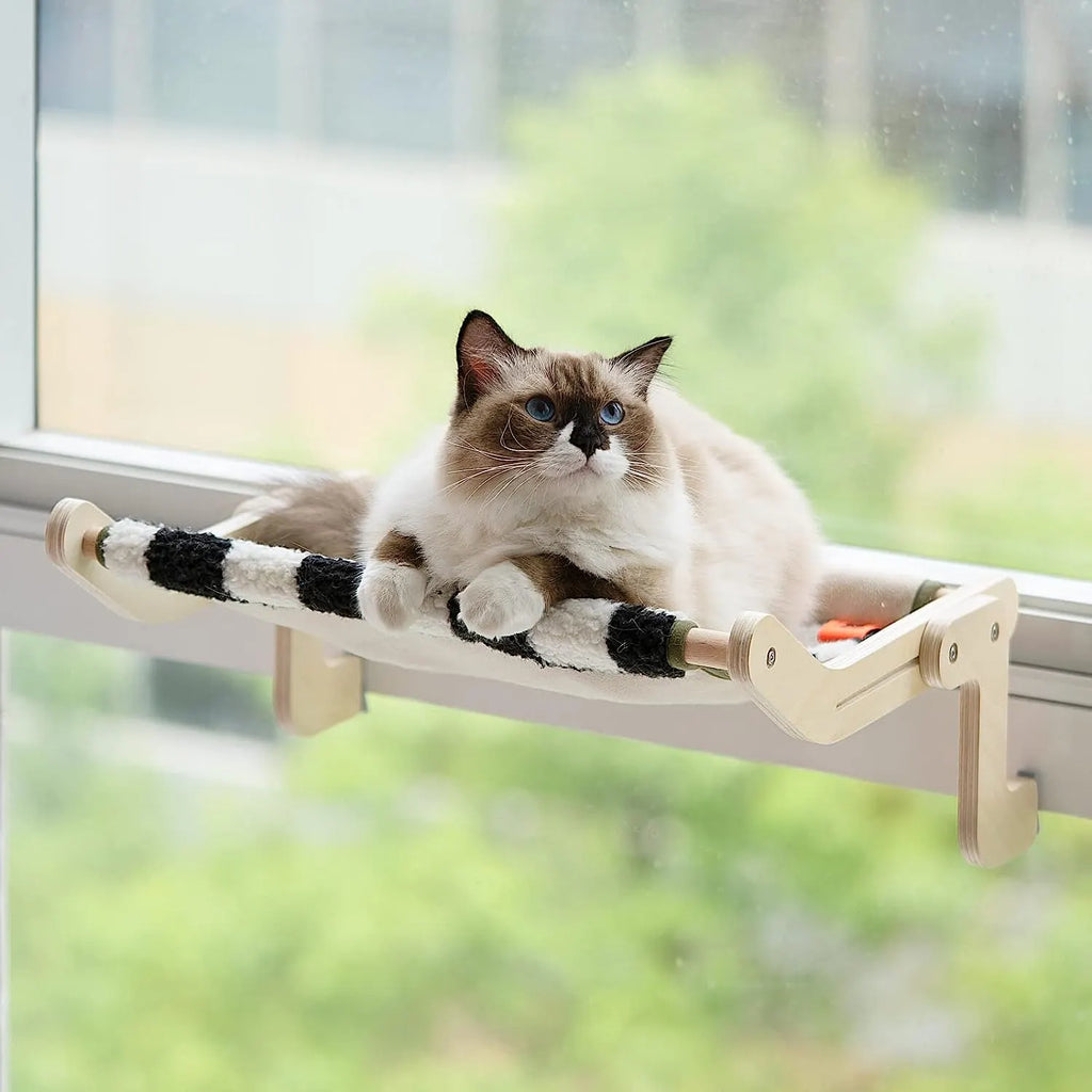 Adjustable Window Sill Cat Perch with Soft Cover – 9 Styles