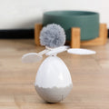 Electronic Tumbler Cat Toy with Pom-Pom & Feathers
