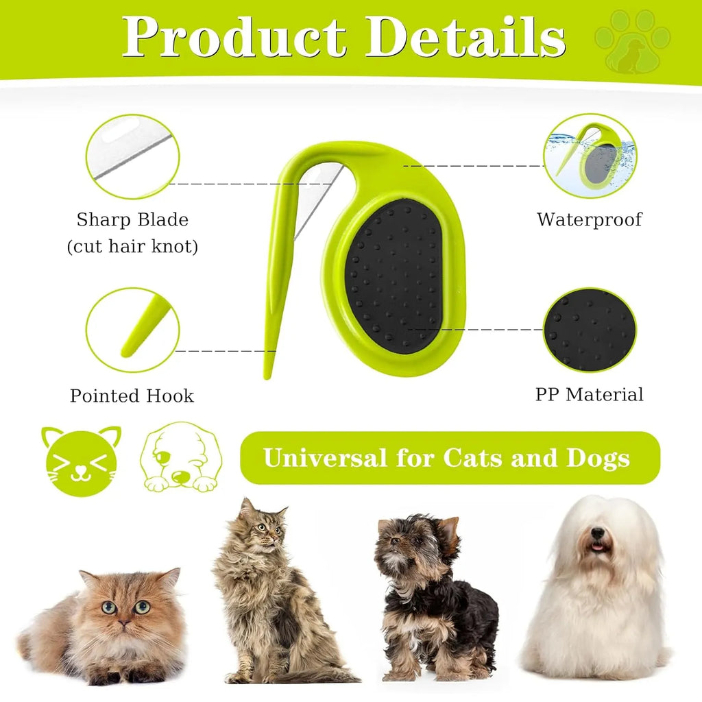 Concealed-Blade Pet Dematting and Knot Cutter – 4 Styles