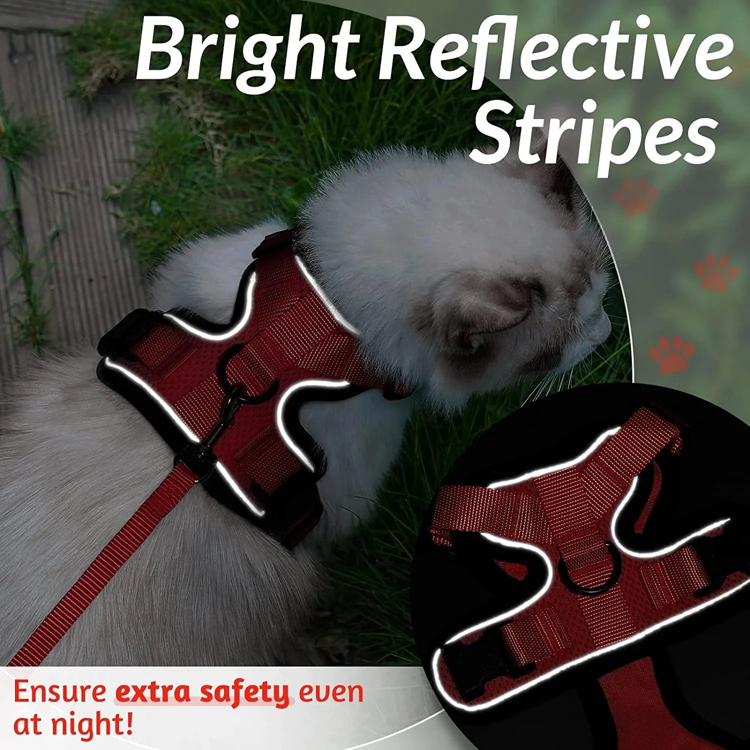 Adjustable Cat Harness Vest for Walking