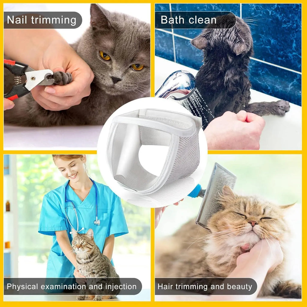 Transparent Cat Grooming Muzzle for Nail Trimming
