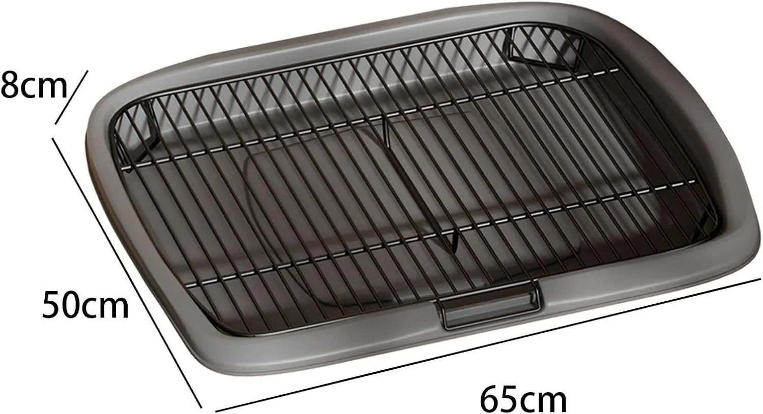 Raised-Grid Dog Potty Tray – 2 Colors, 2 Sizes