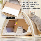 Modular Wooden Cat Scratcher House & Pads – L or XL