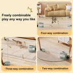 Remote Control Rope-Track Cat Teaser with Feather & Sound