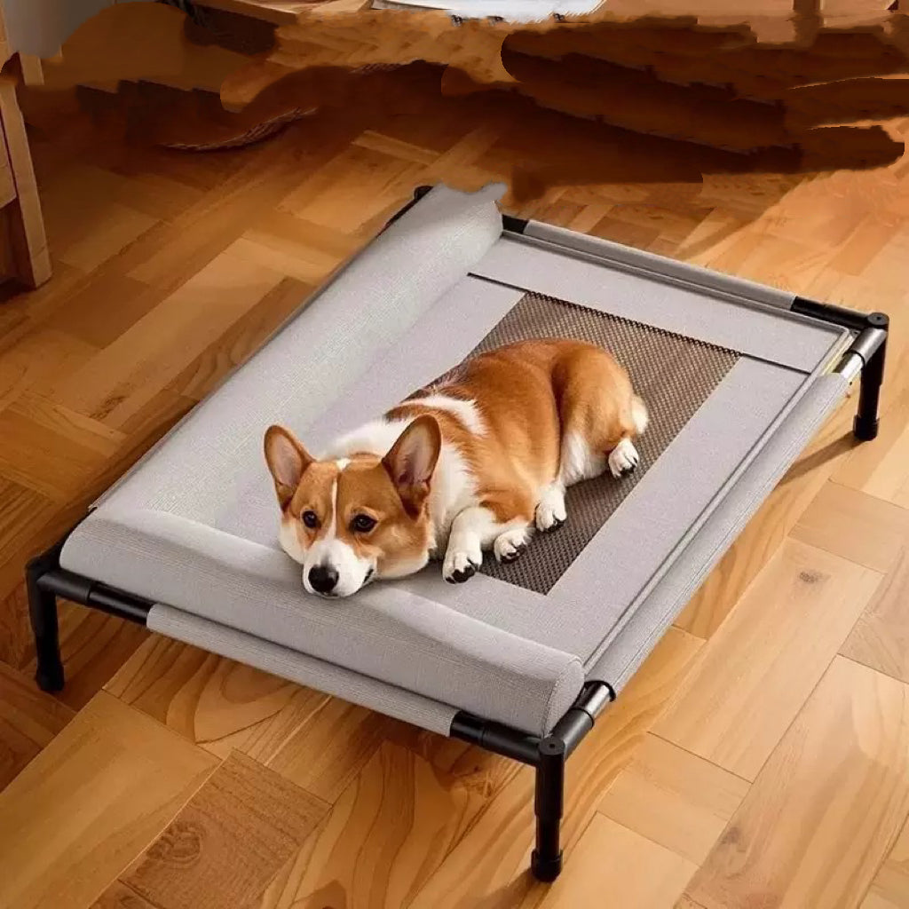 Elevated Mesh Dog Bed with Bolsters – 2 Colors, 2 Sizes