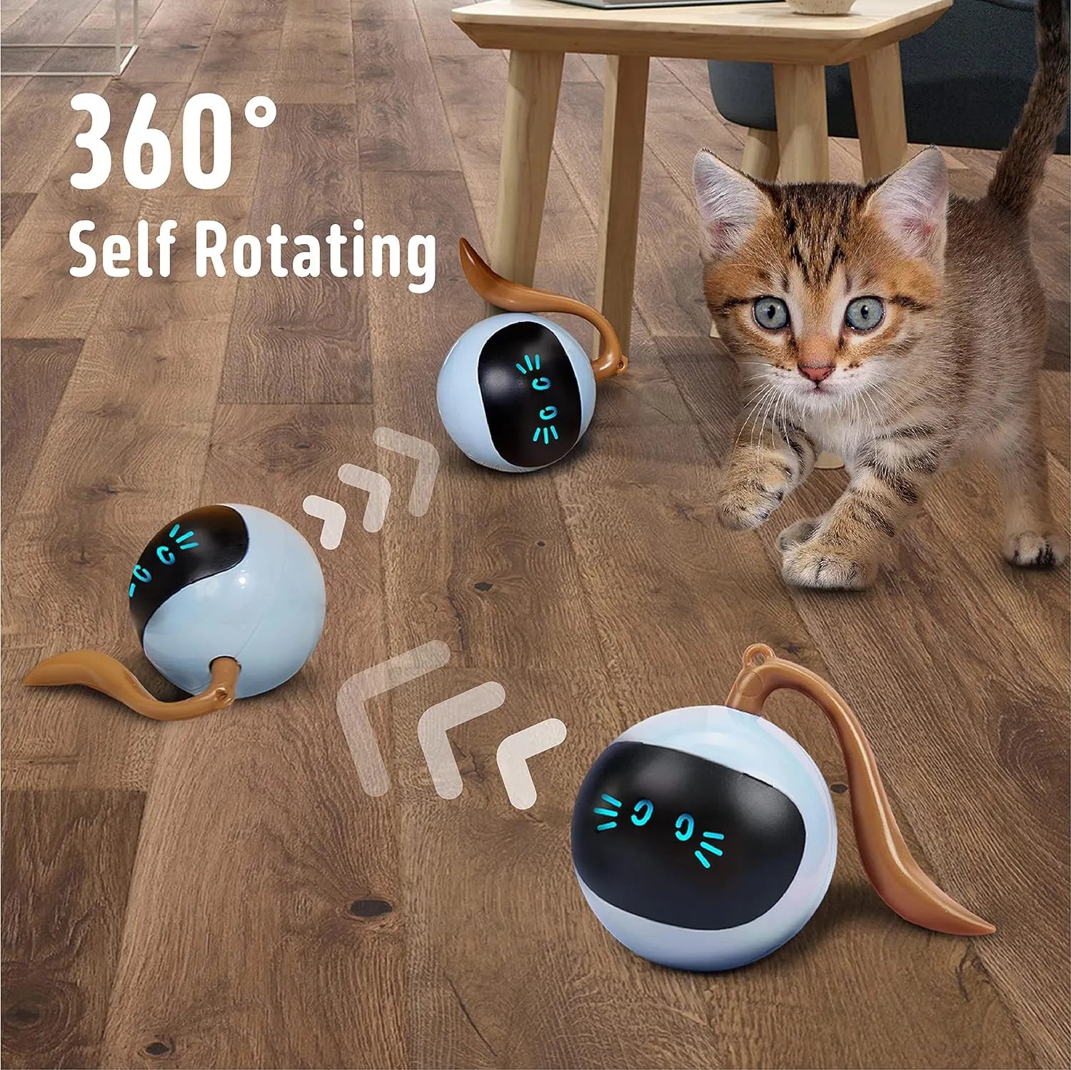 360° Self-Rolling Interactive Cat Ball