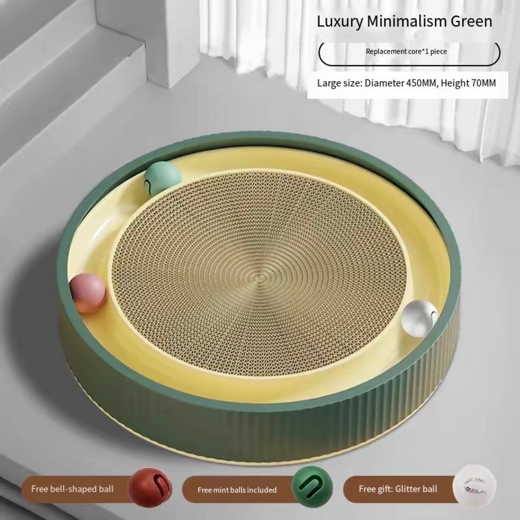 Round Cat Scratcher with Ball Track – 6 Styles