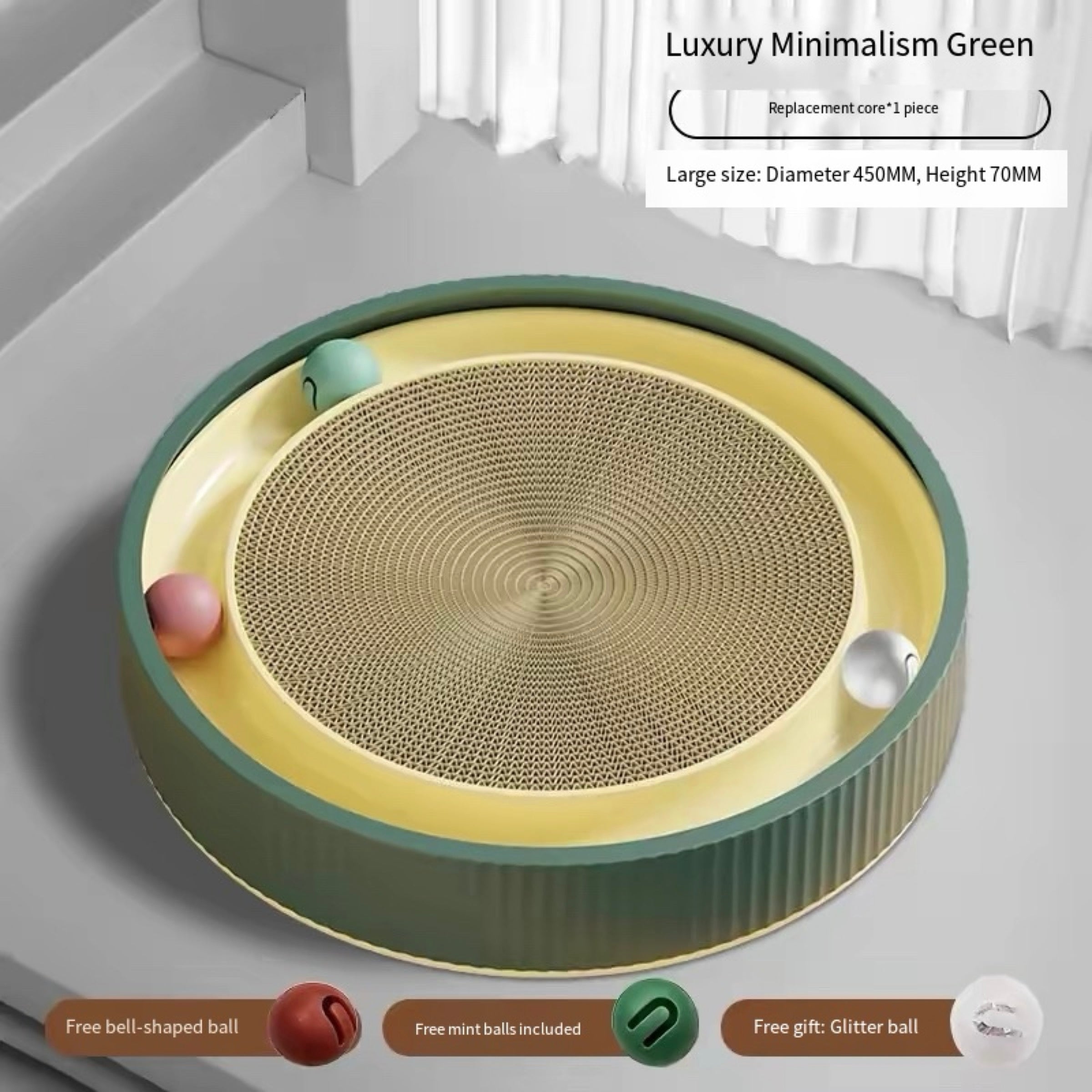 Round Cat Scratcher with Ball Track – 6 Styles