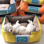 Washable Canvas Bolster Bed for Dogs and Cats – 3 Sizes