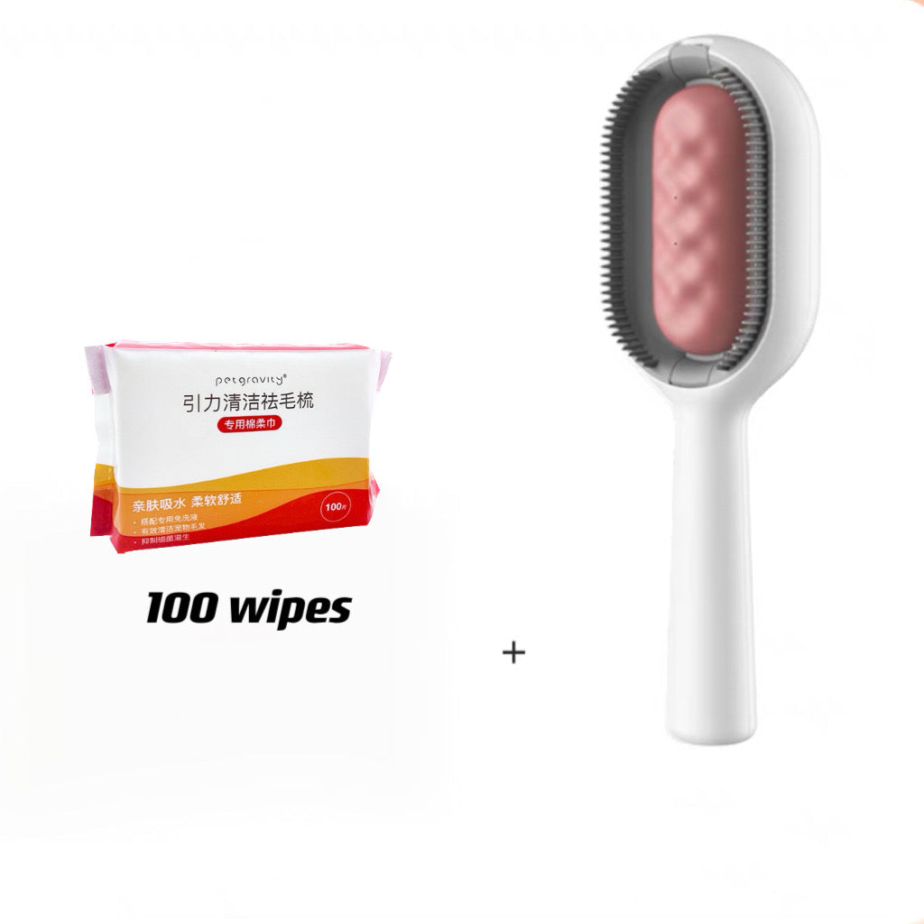 Pet Hair Removal Brush with Cleaning Wipes – 10 or 100 Pack