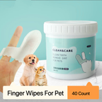 Pet Dental Finger Wipes for Dogs and Cats – 40 Count