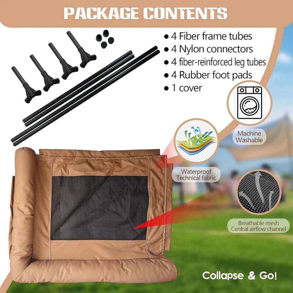 Elevated Pet Bed with Padded Safety Bolsters – 3 Styles