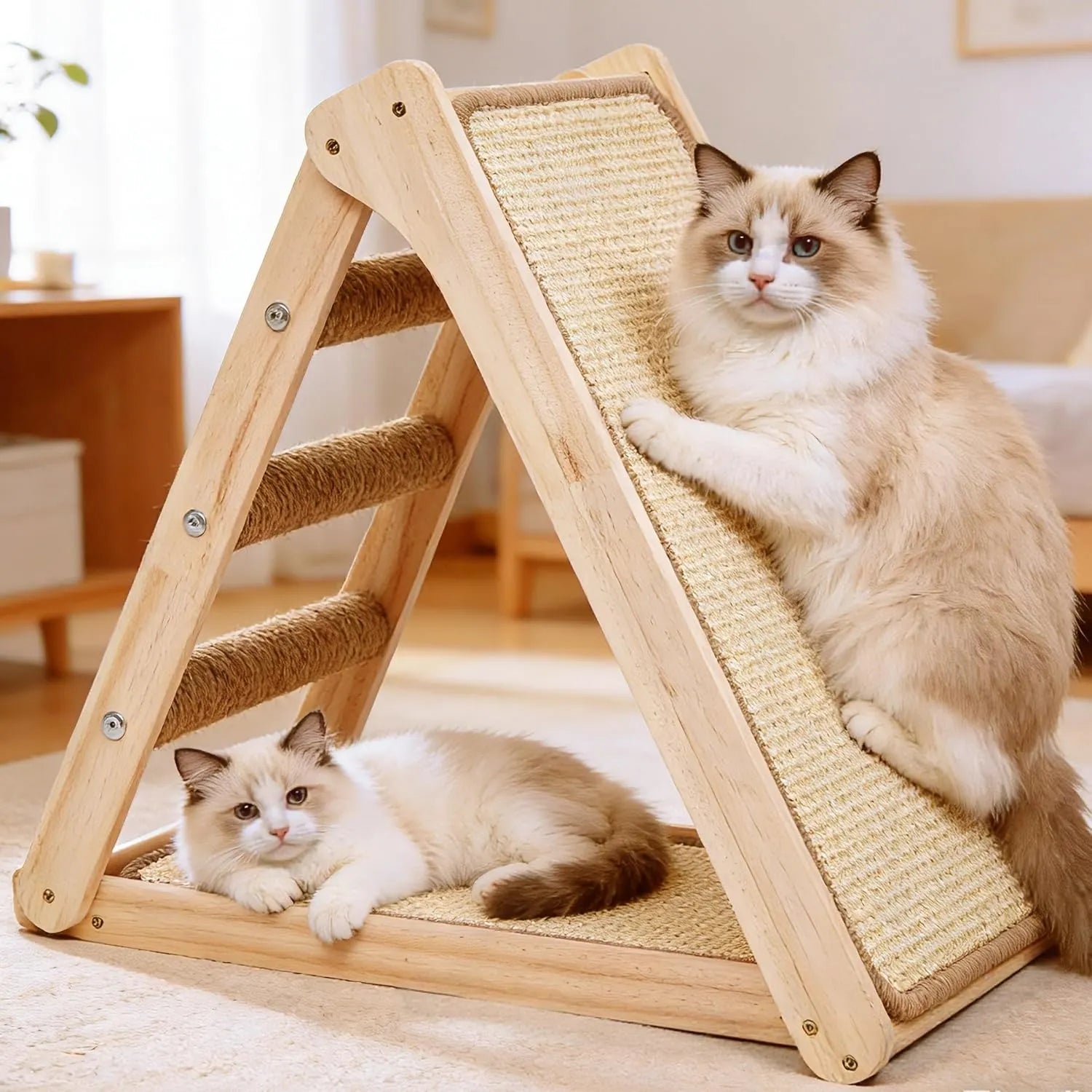 Pre-Assembled Sisal Scratching Post for Indoor Cats