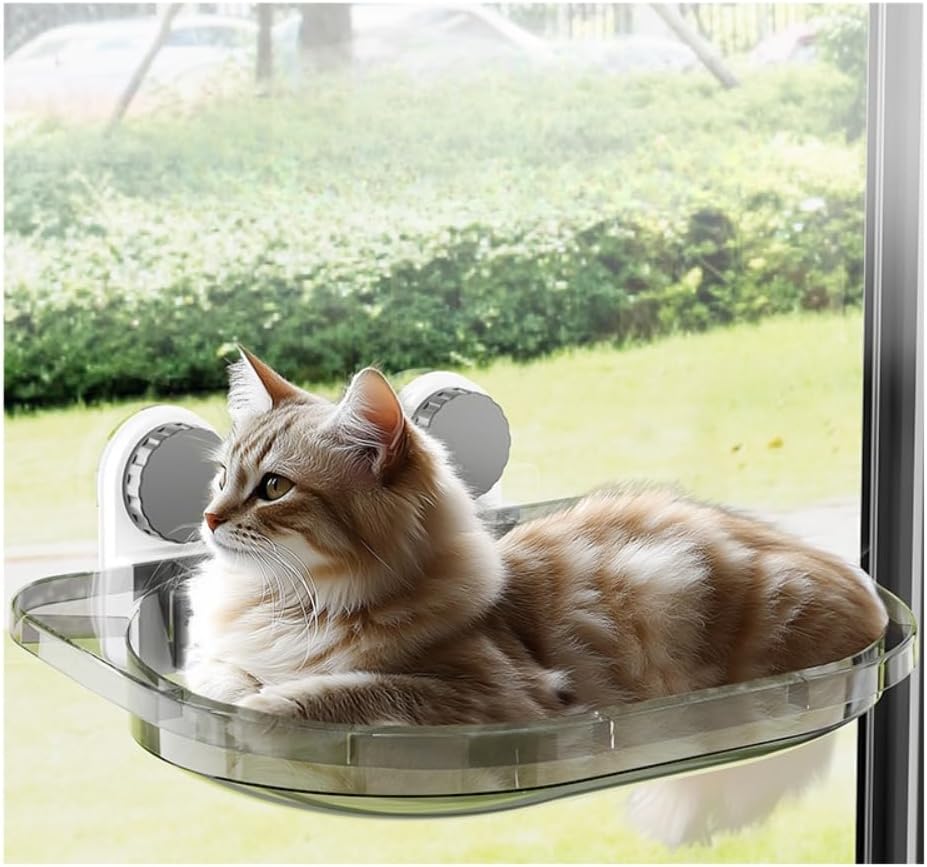 Clear Window-Mounted Cat Hammock – 2 Colors