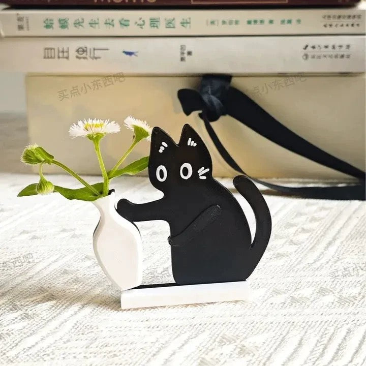 Magnetic Cat Whisker Keepsake Holder with Mini Vase