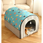 2-in-1 Foldable Pet Cave Bed – 3 Styles, 5 Sizes