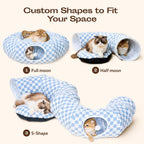 Plush Donut Cat Tunnel Bed – 4 Colors