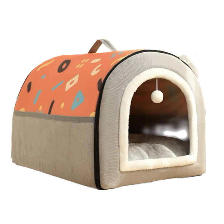 2-in-1 Foldable Pet Cave Bed – 3 Styles, 5 Sizes
