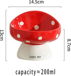 200ml Elevated Ceramic Cat Feeding Bowl