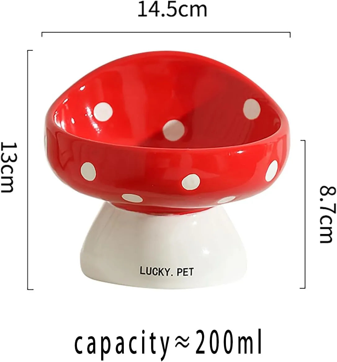 200ml Elevated Ceramic Cat Feeding Bowl