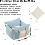 Bolstered Small Pet Car Seat & Travel Bed – 9 Colors